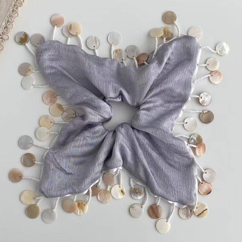 Shell Scrunchie Grey