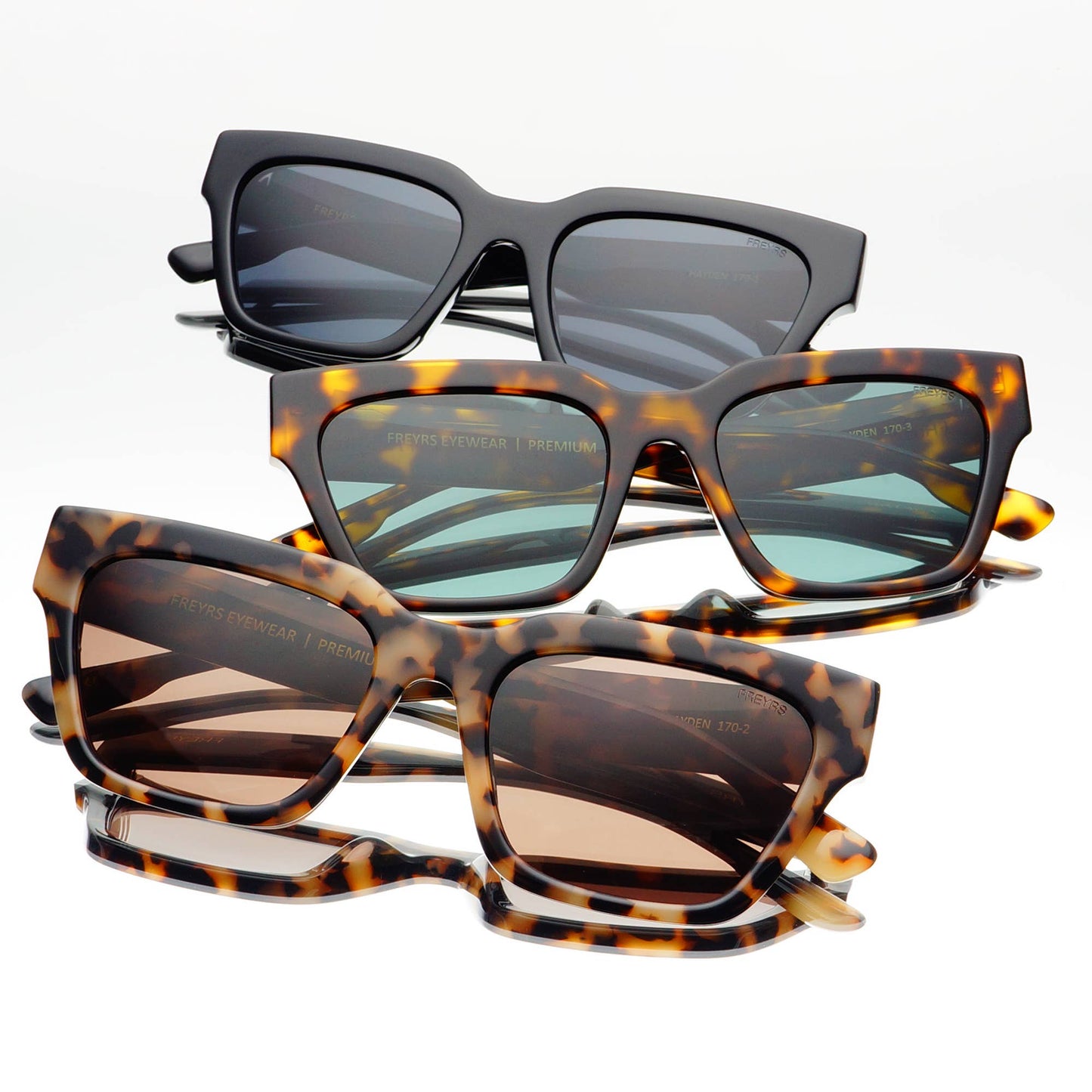 Hayden Rectangular Sunglasses Black