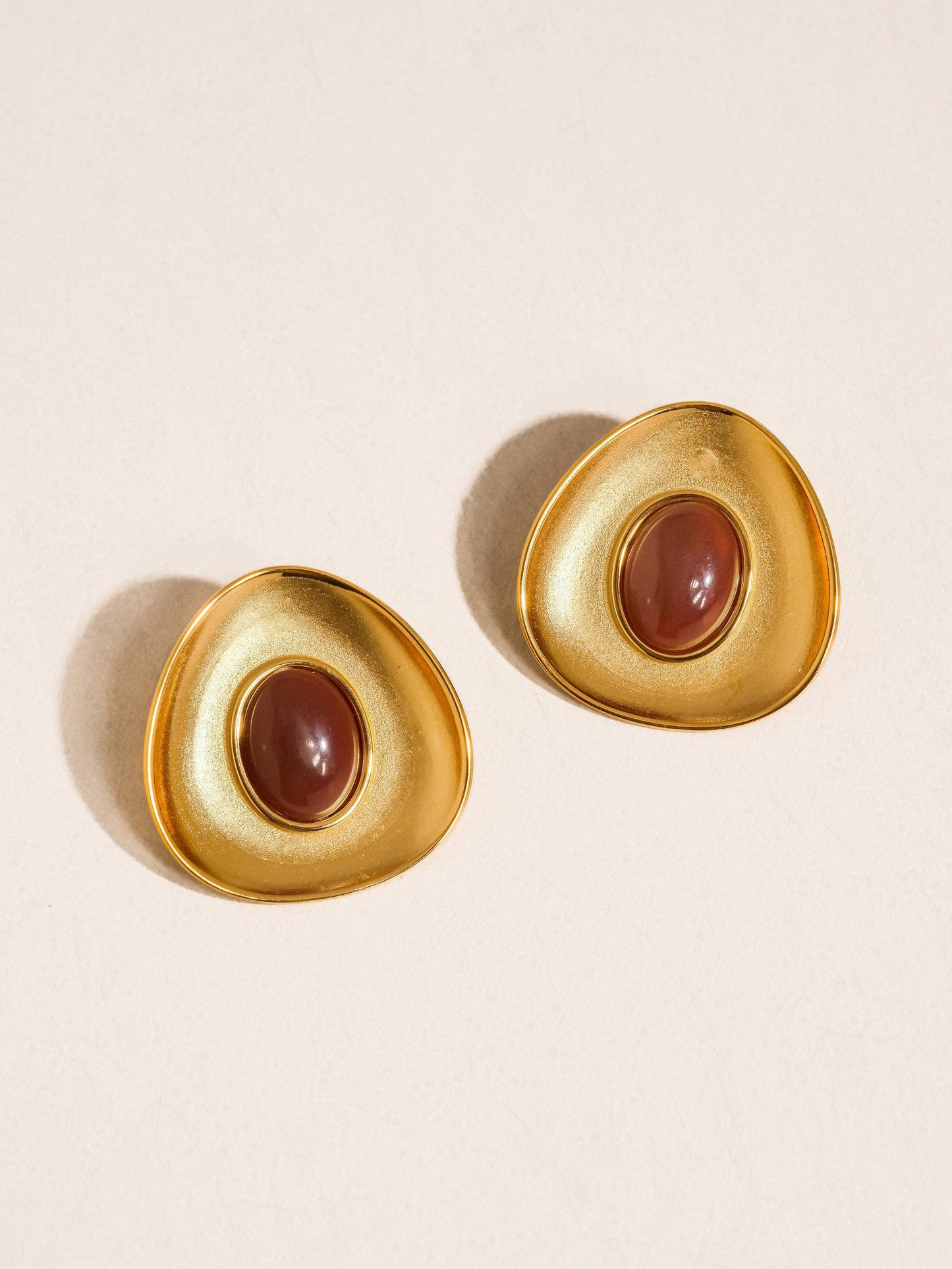 Vionnet Burgundy Oval Earrings