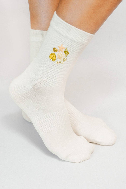 Shell Knit Ankle Sock