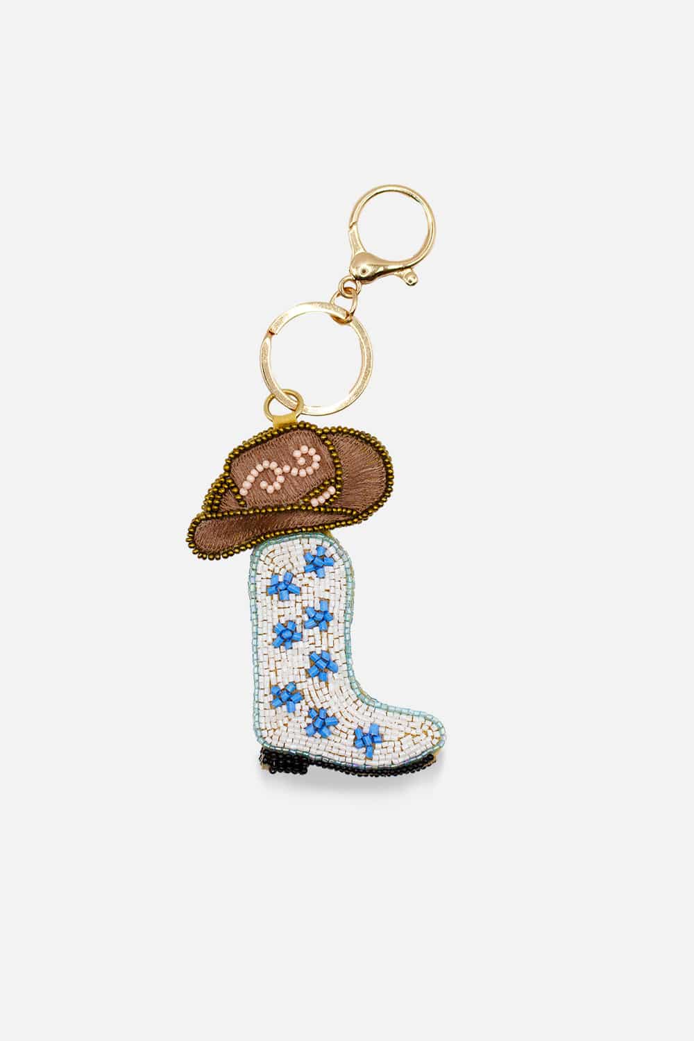 Beaded Bag Charm Cowboy Boot