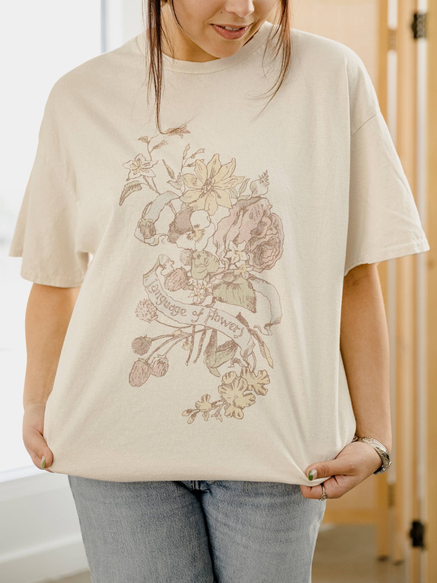 Language of Flowers Thrifted Tee