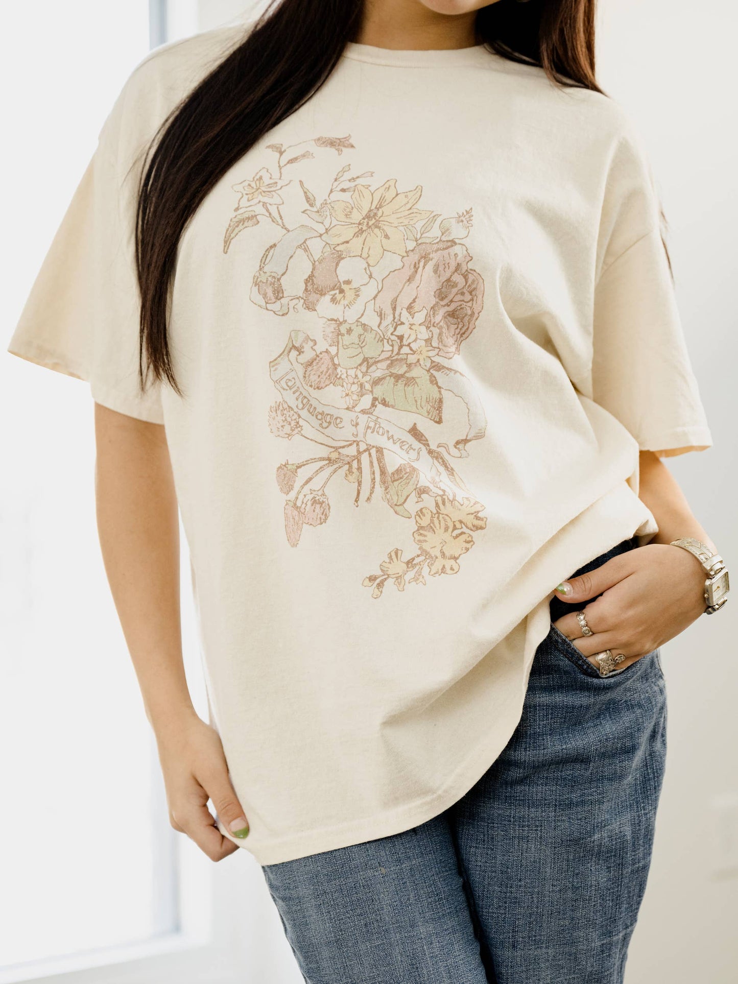 Language of Flowers Thrifted Tee