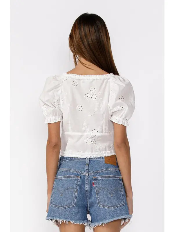 Georgia Eyelet Top
