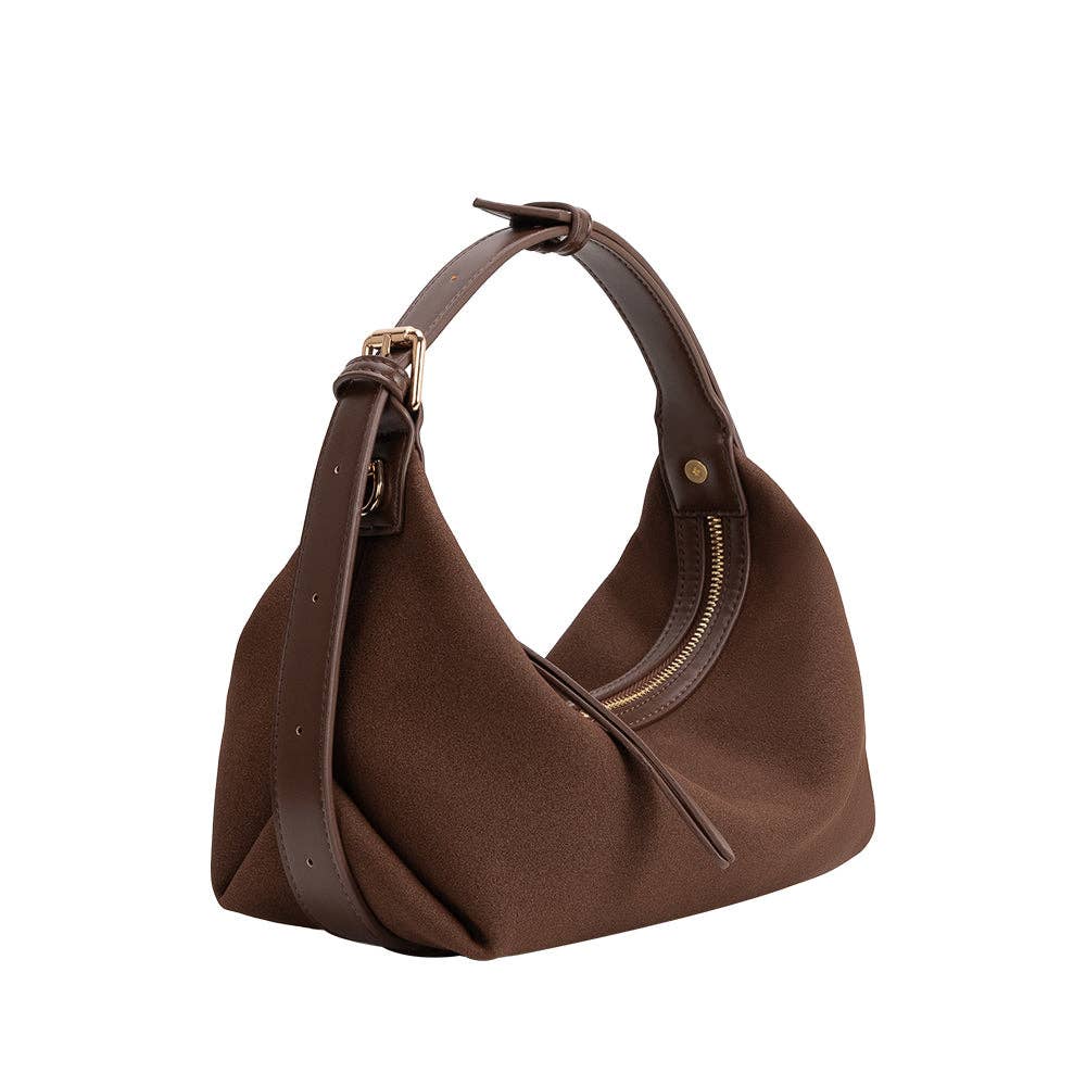 Lilith Vegan Suede Bag Brown