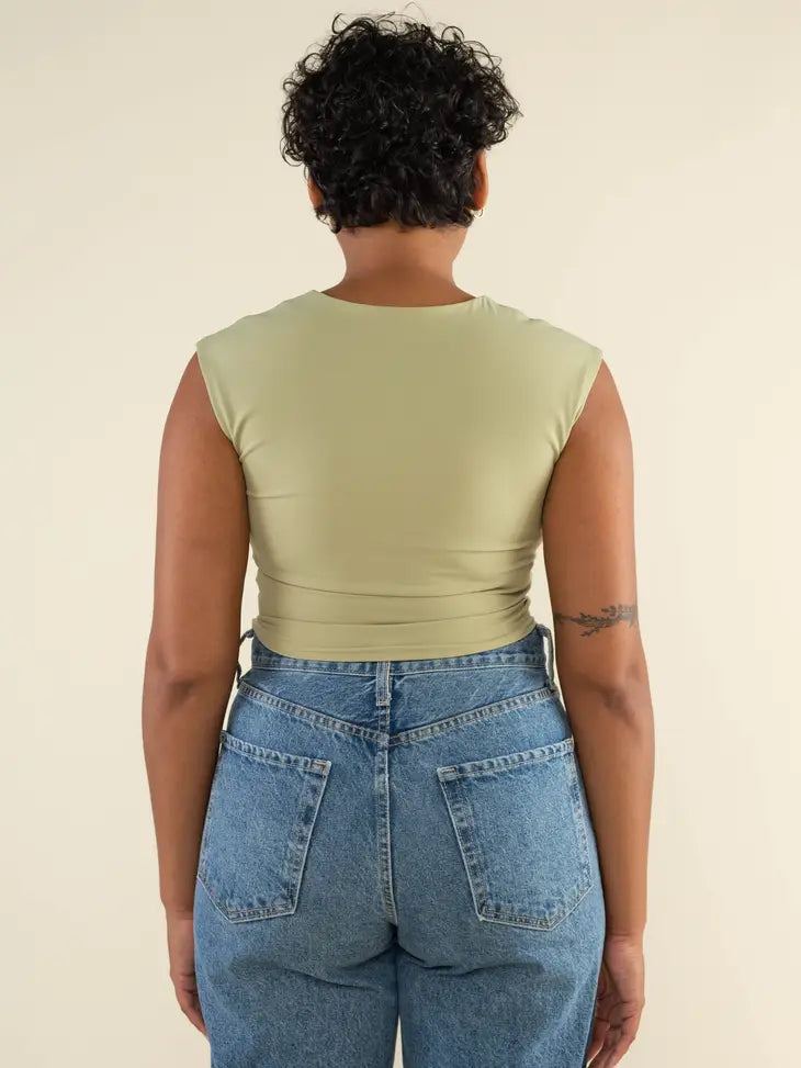 Laurel Square Neck Top Sage