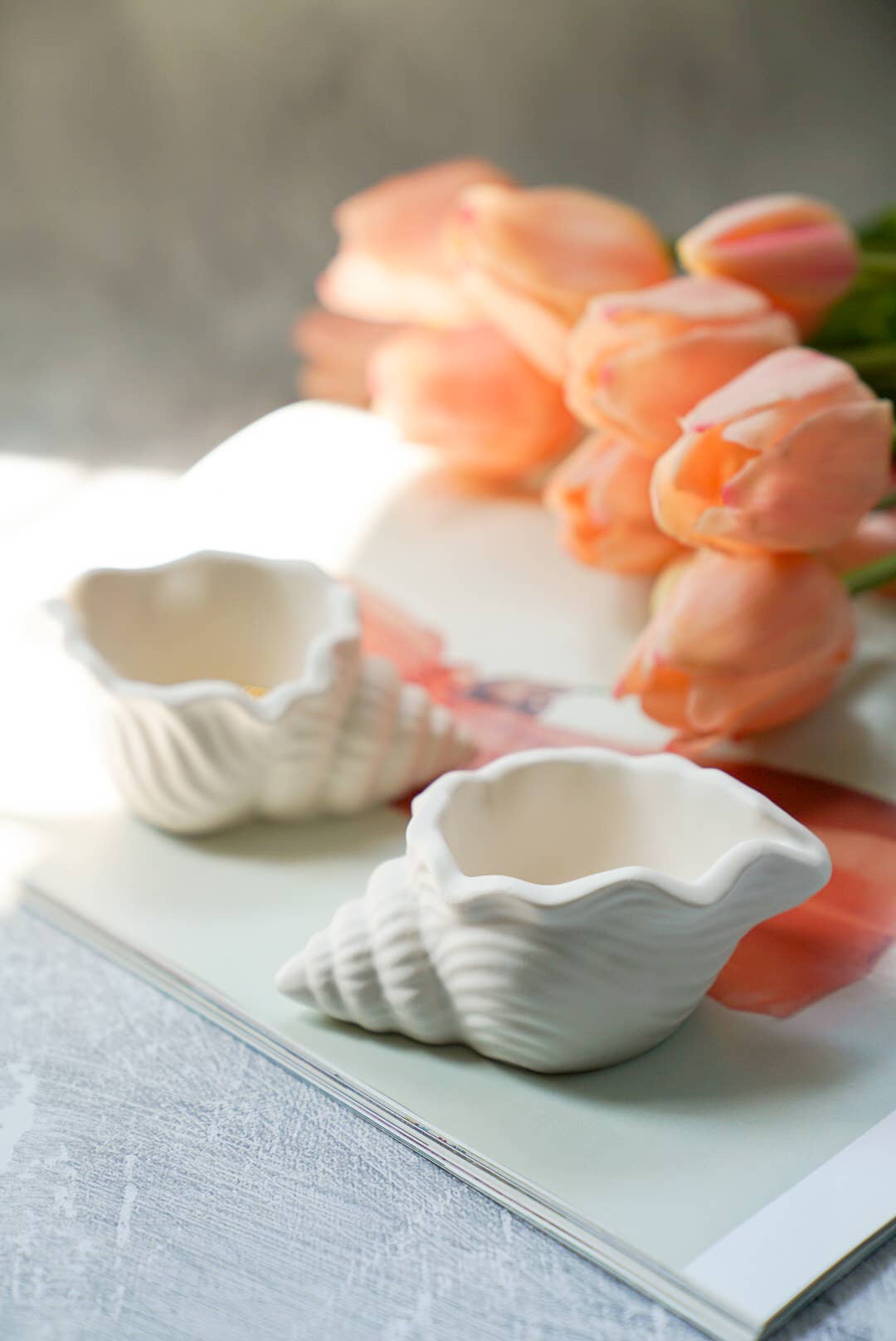 Shell Jewelry Dish White