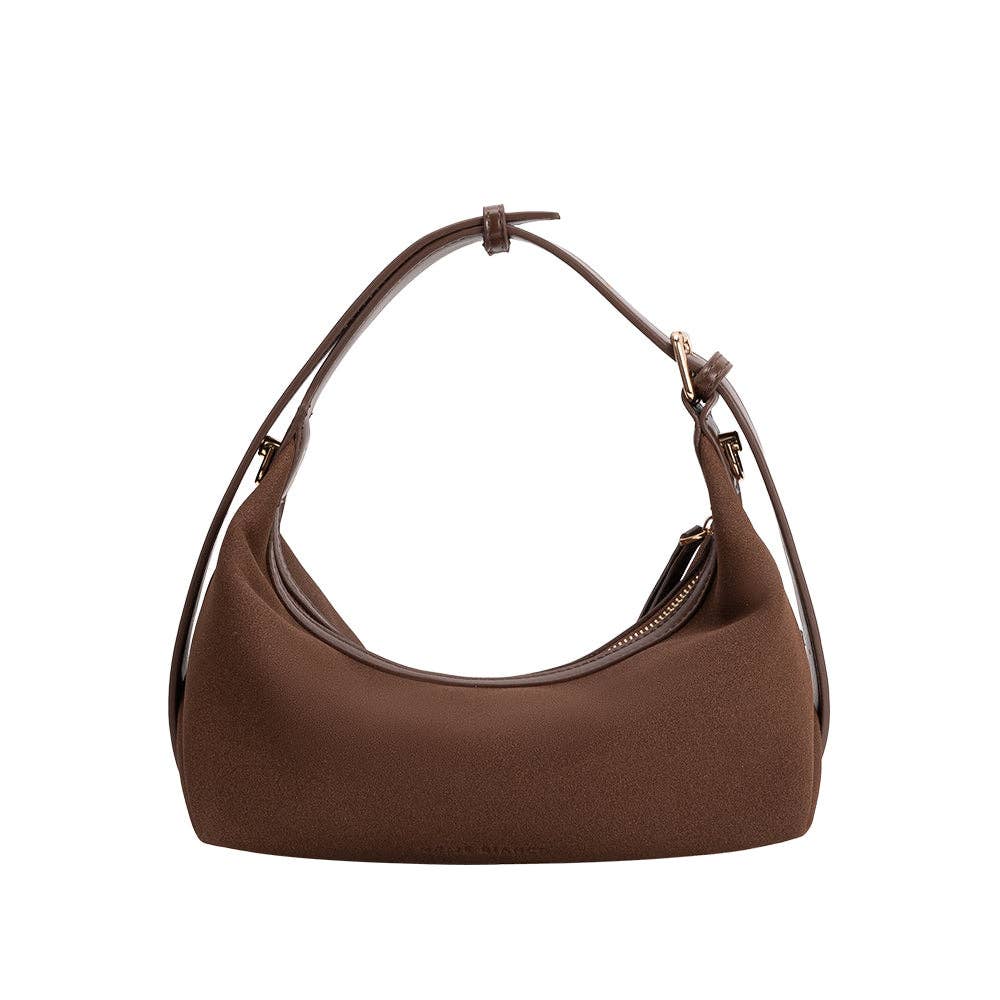Lilith Vegan Suede Bag Brown