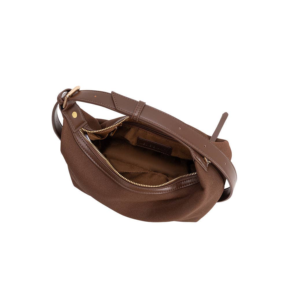 Lilith Vegan Suede Bag Brown
