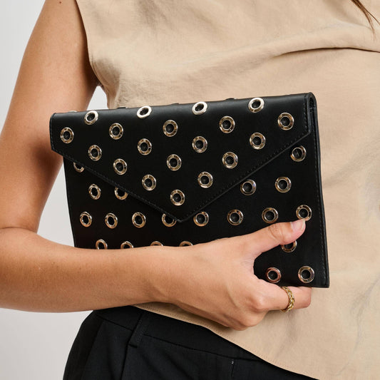 Ramona Gromet Clutch Black