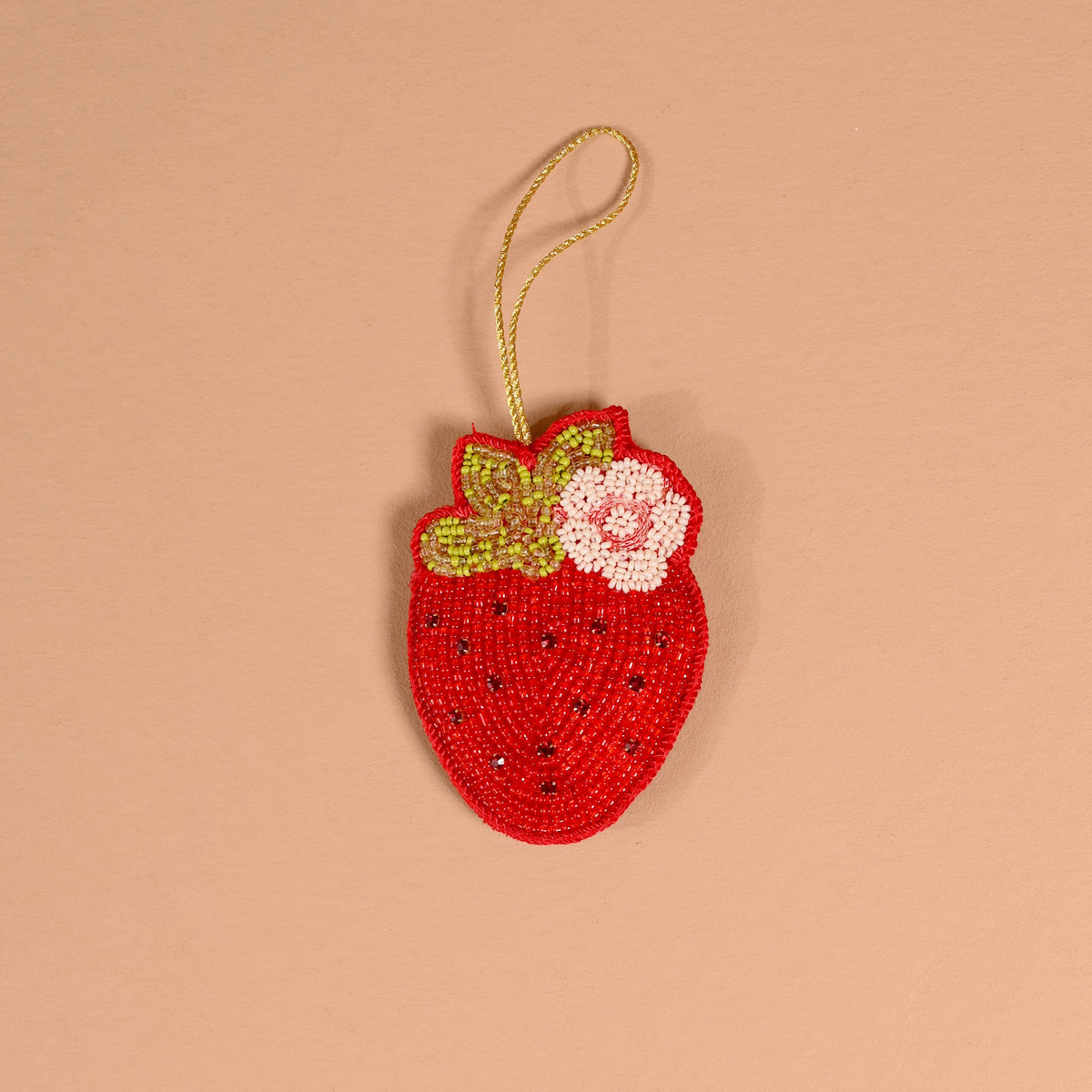 Beaded Ornament Strawberry