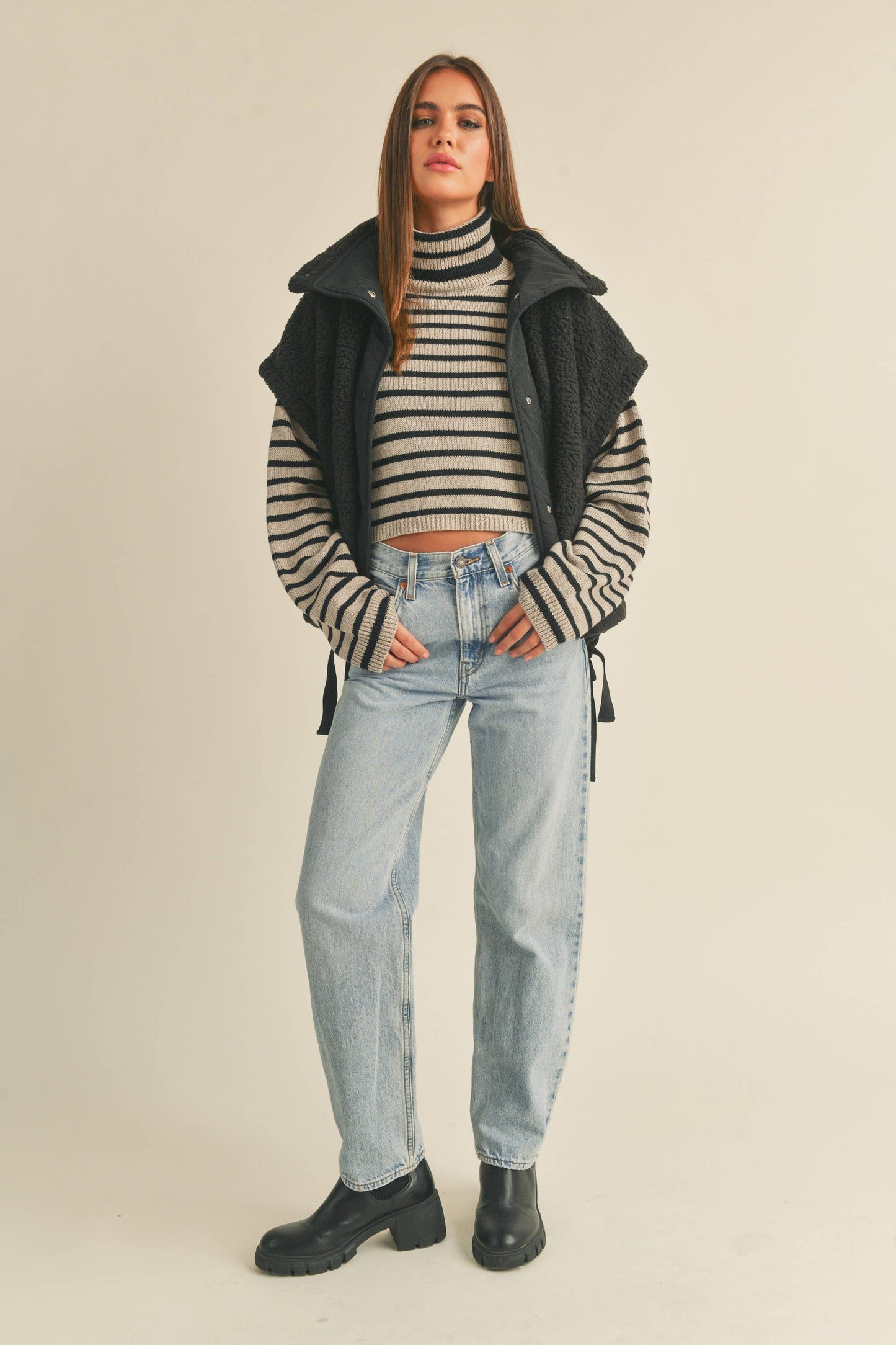Ziggy Sherpa Vest Sand