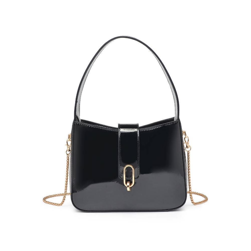 Paige Patent Crossbody Black
