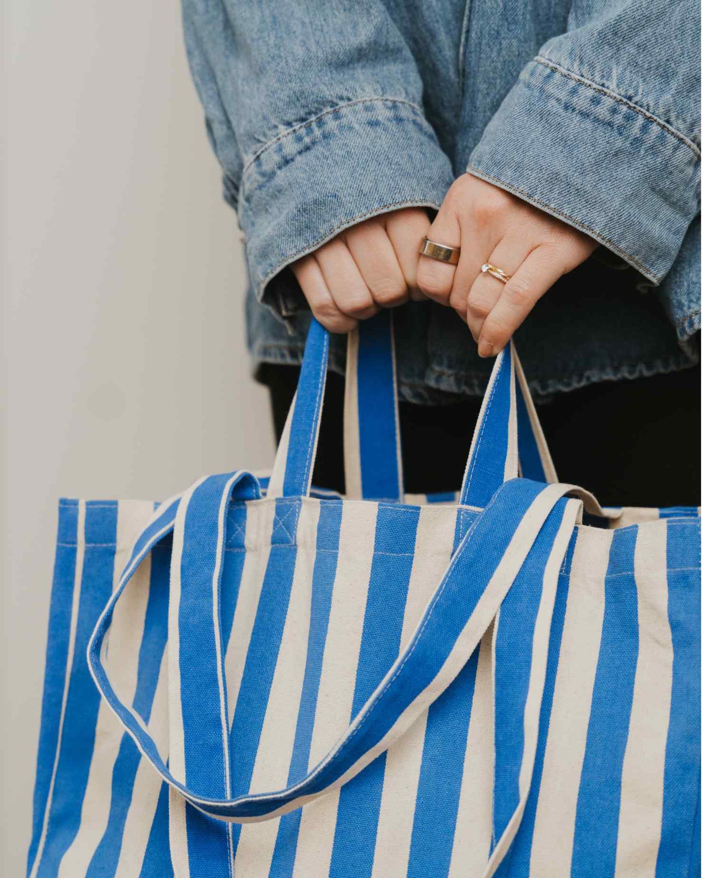 Original Stripe Tote Blue