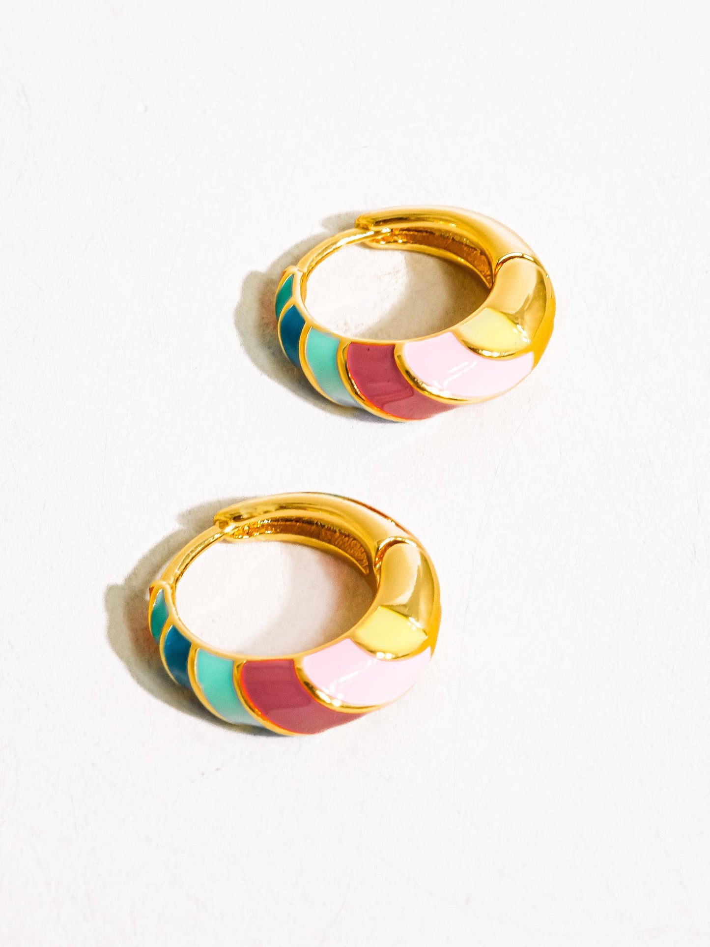 Paloma Striped Hoop Earring