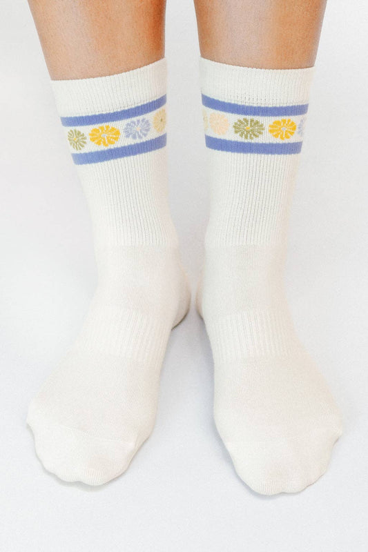 Flower Crown Ankle Sock