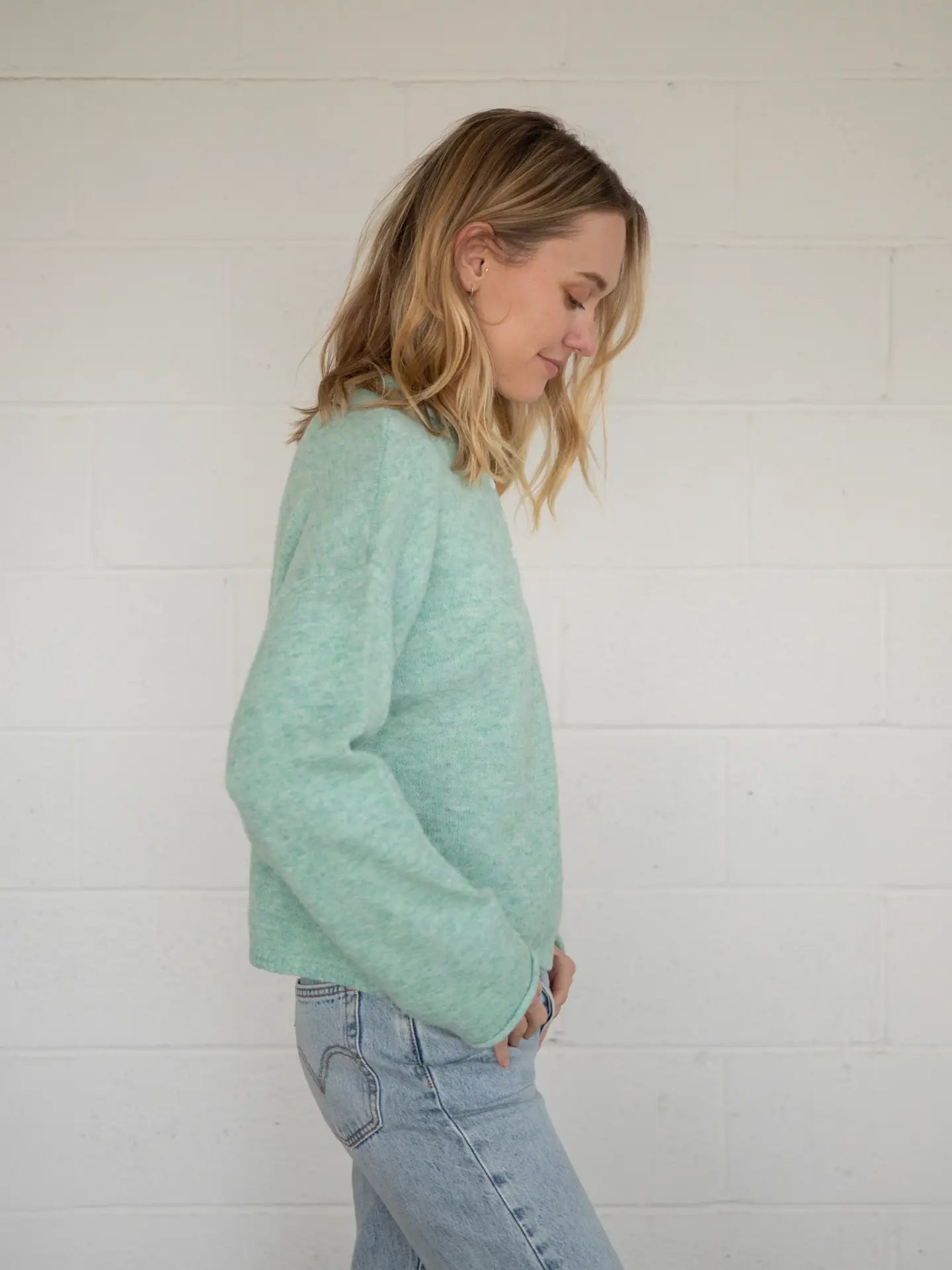 Frances Henley Top Seafoam