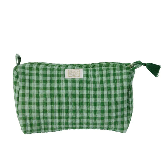 Toiletry bag Green Gingham