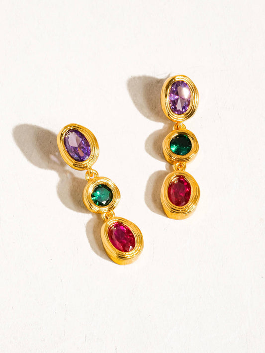 Brunwyn Multi Stone Drop Earring