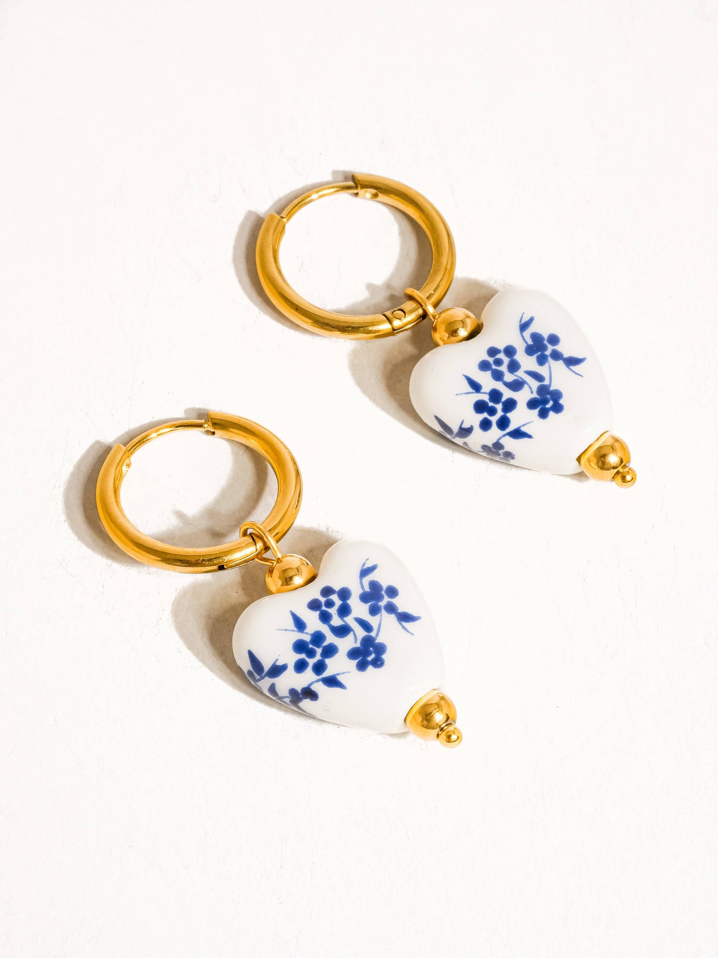 Yun Ceramic Floral Heart Earring