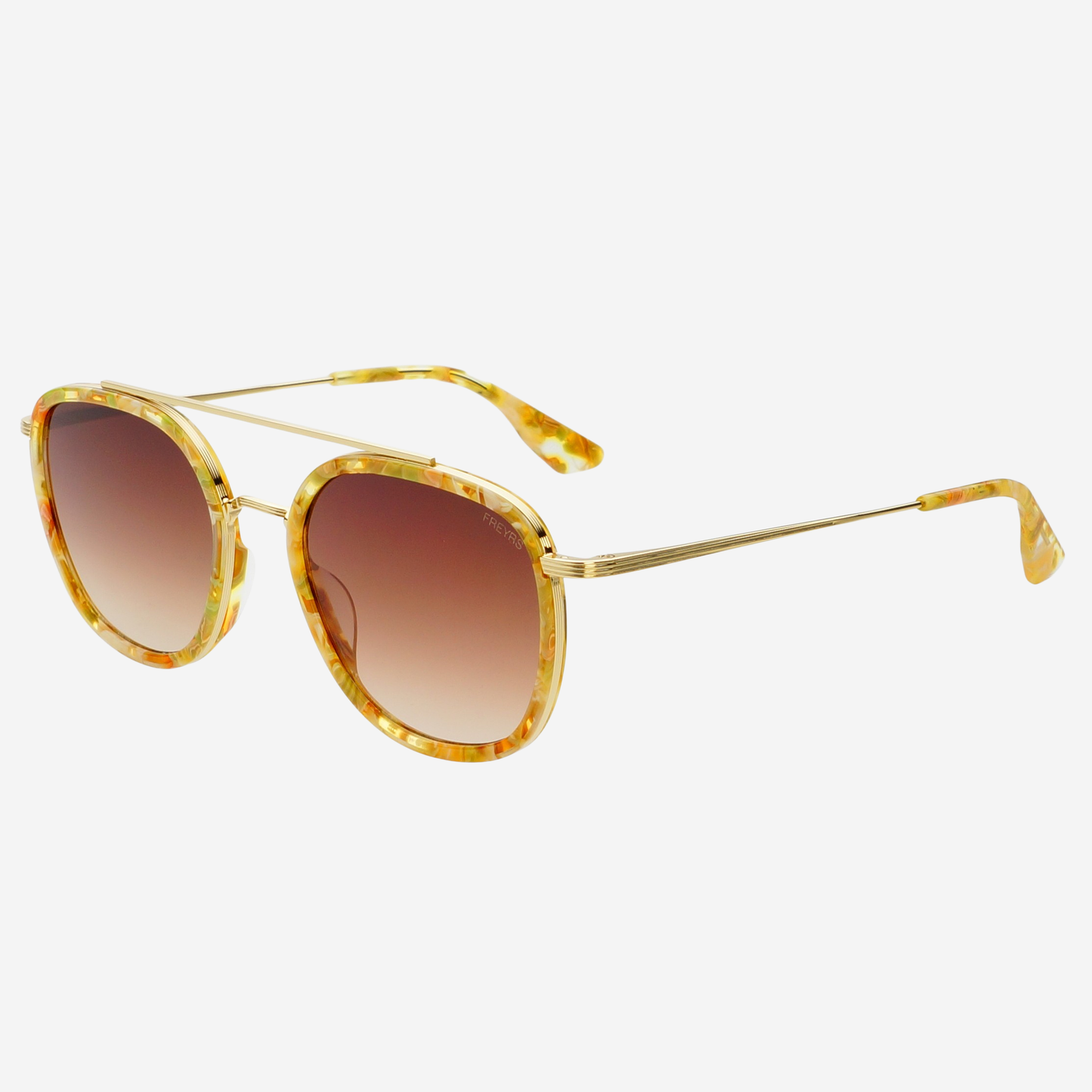 Weston Round Sunglasses Yellow Tortoise