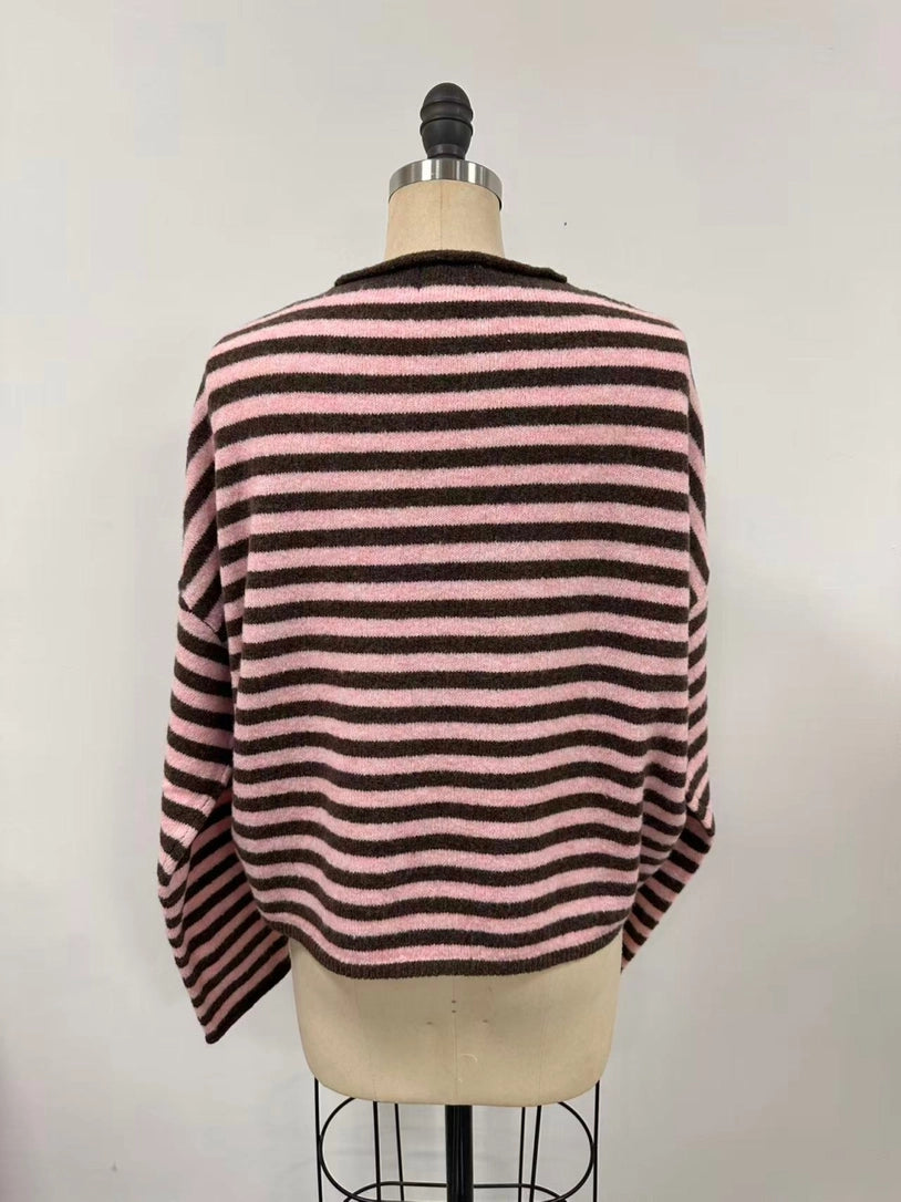 Linx Sweater Mocha Stripe