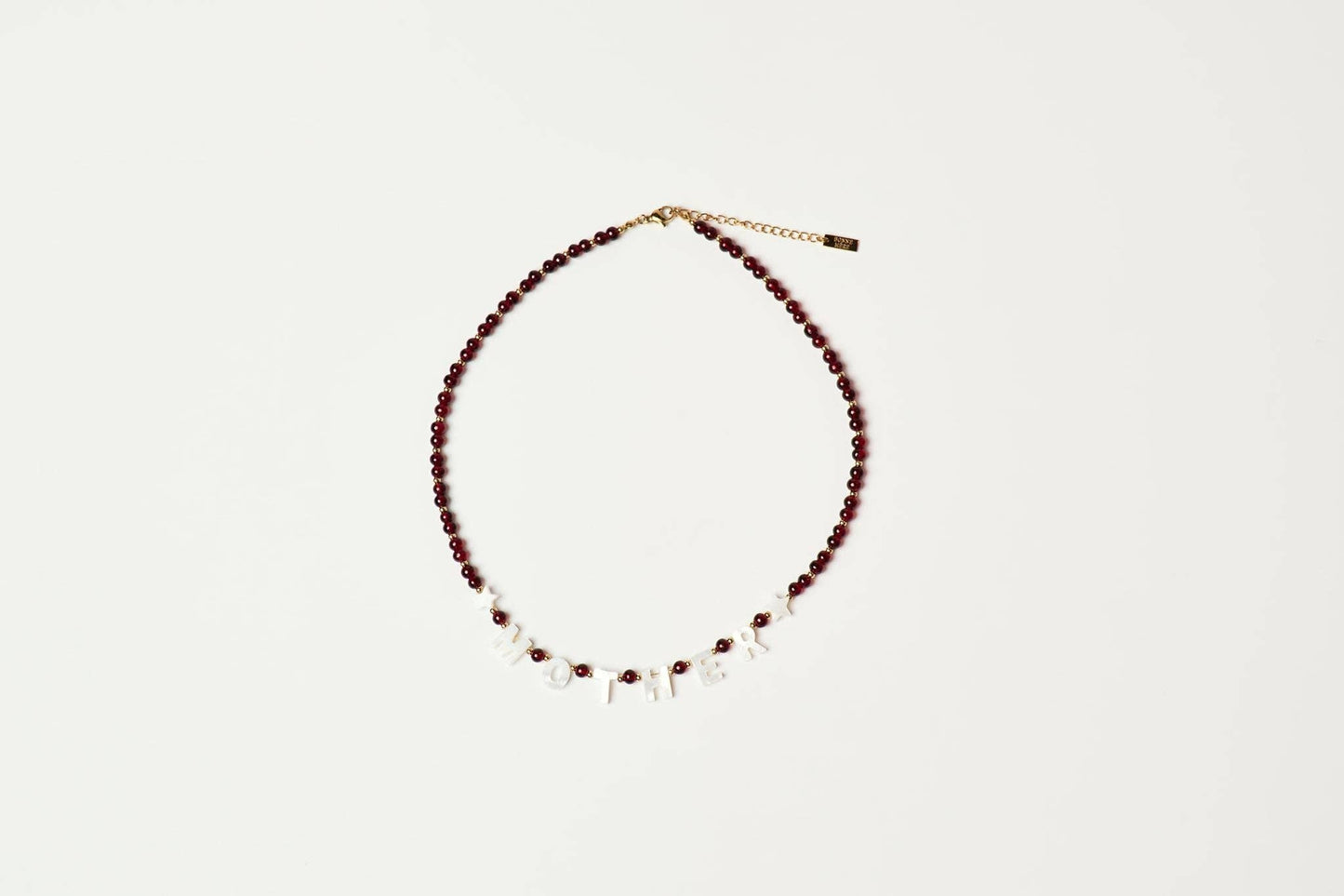 Mother Bead Necklace Burgundy