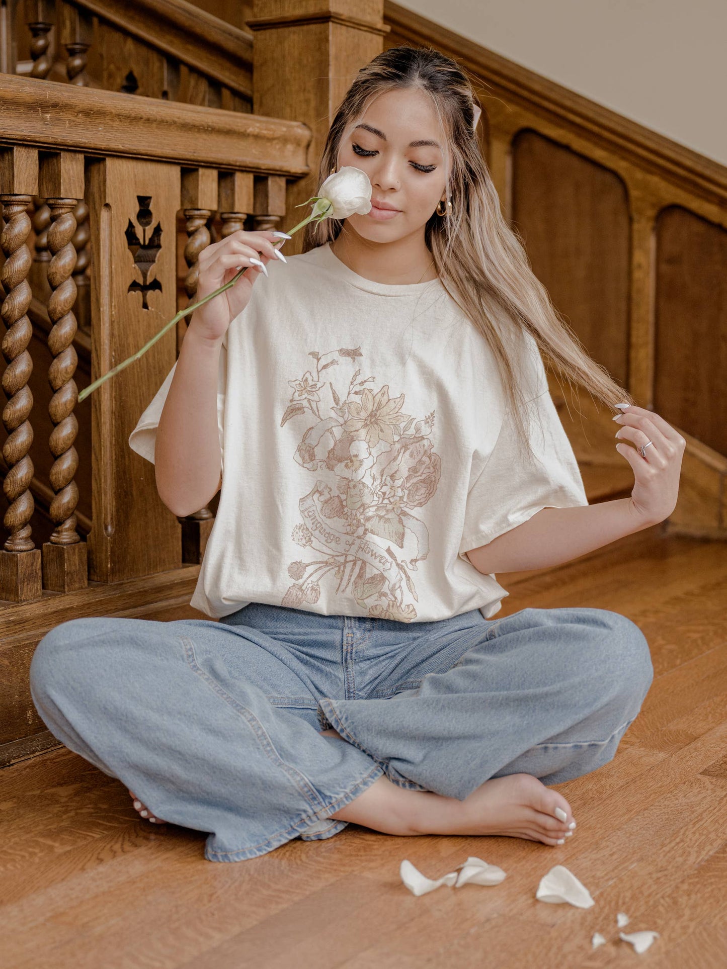 Language of Flowers Thrifted Tee