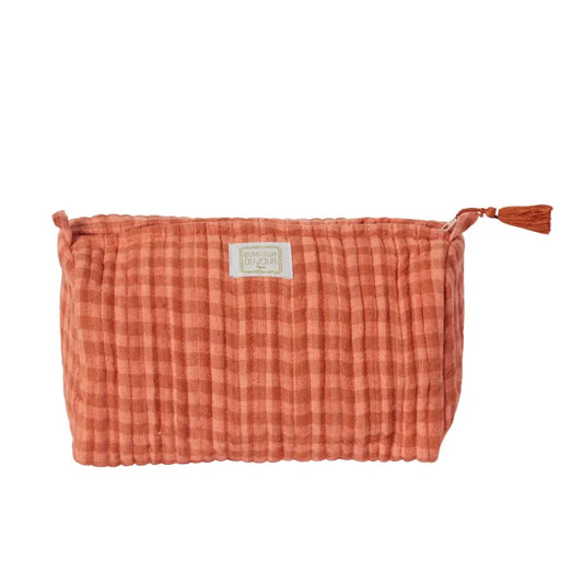 Toiletry Bag Pink Gingham