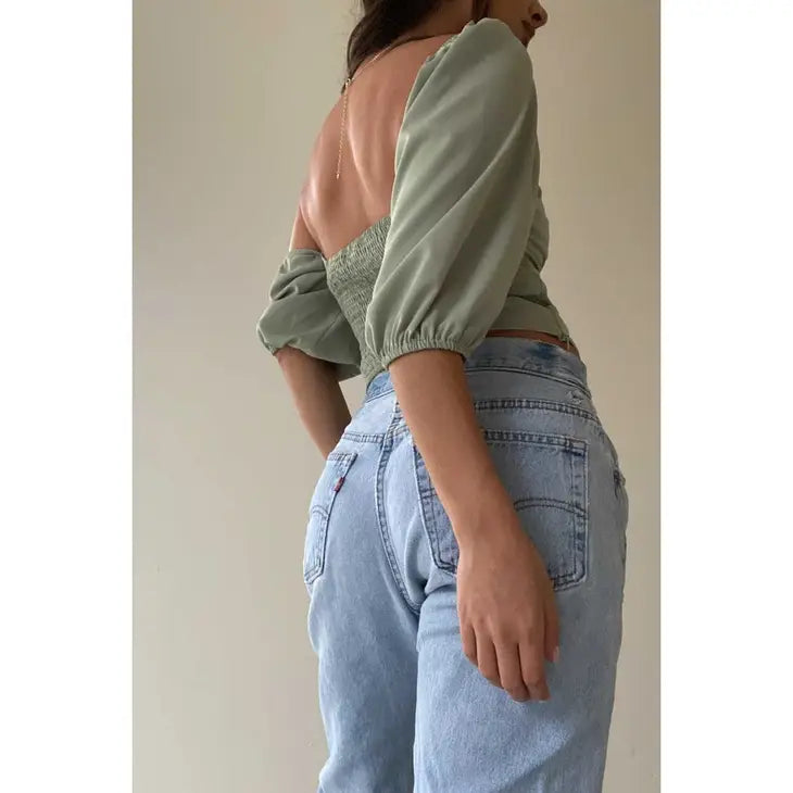 Dani Tie Front Top