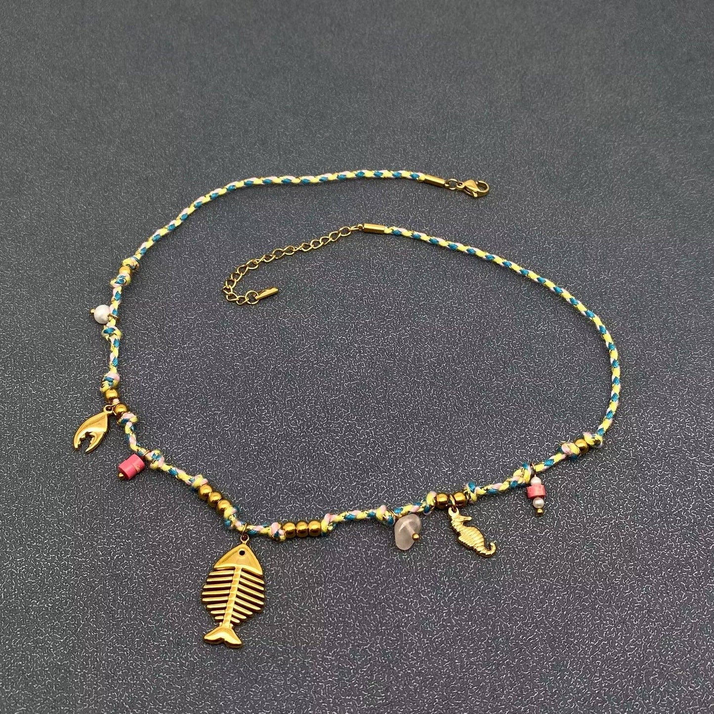 Fishbone Charm Necklace
