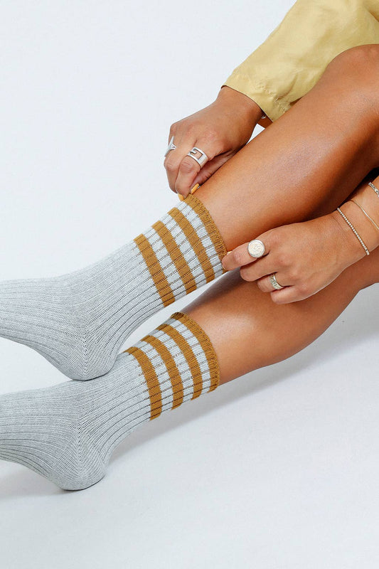 Lexi Crew Sock: Heather Grey