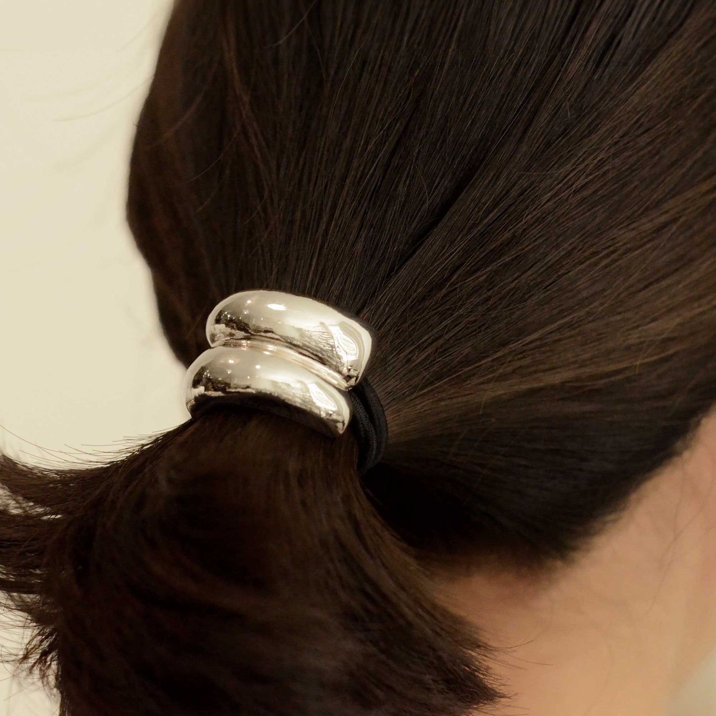 Dani Mini Hair Tie | Silver
