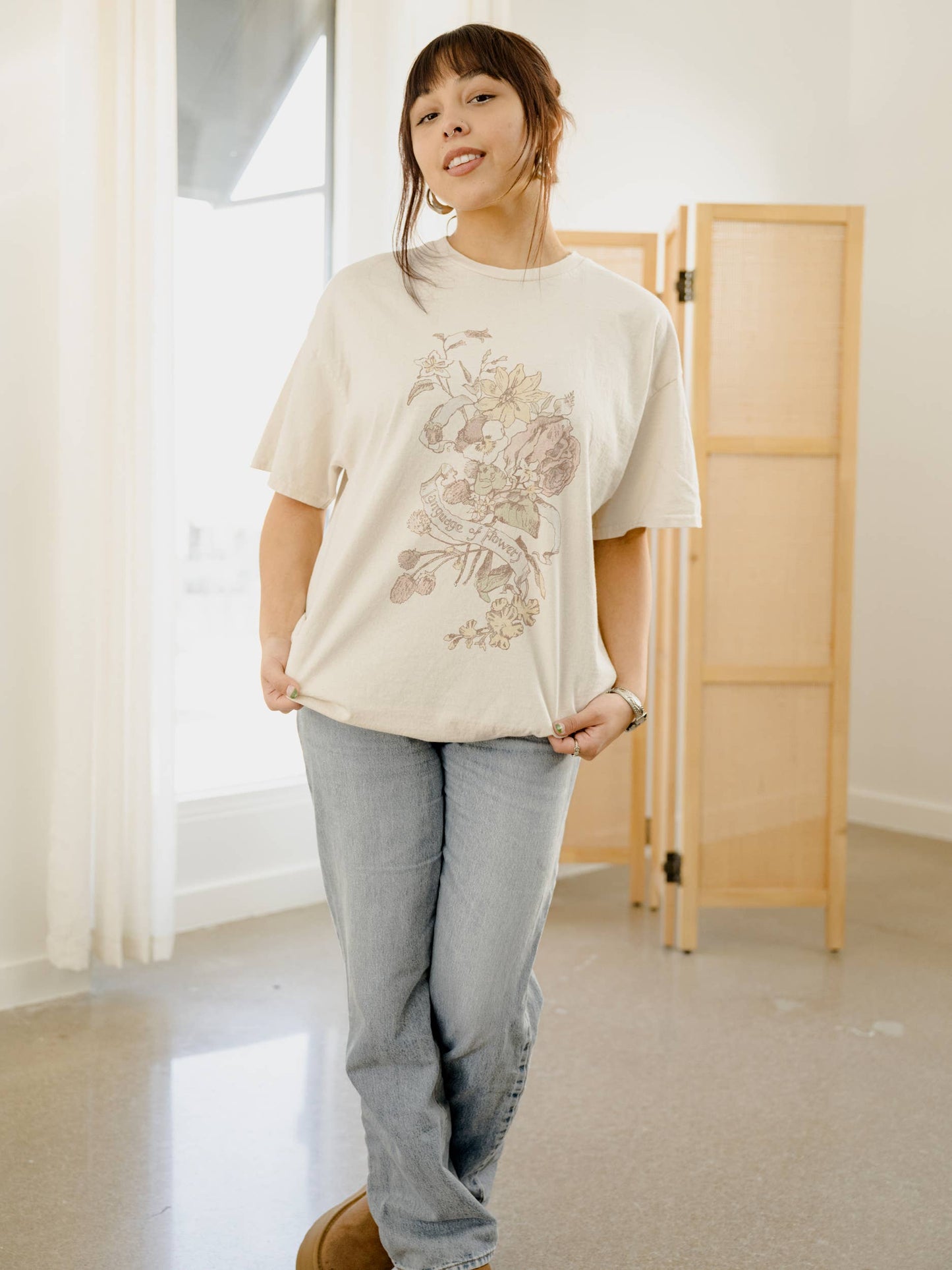 Language of Flowers Thrifted Tee