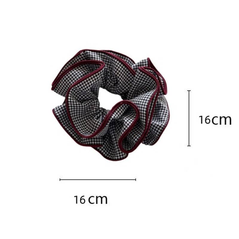 Polka Dot Gingham Scrunchie