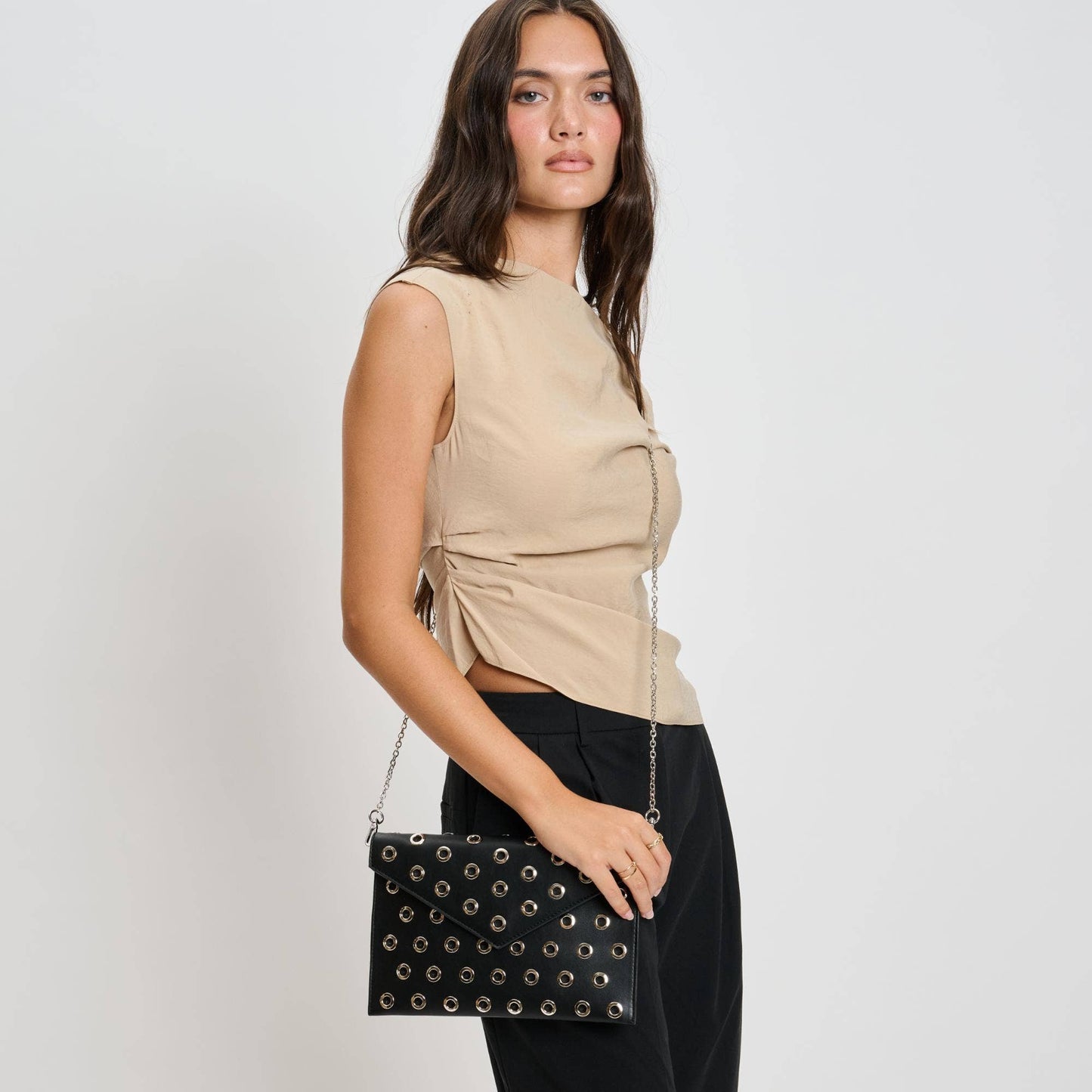 Ramona Gromet Clutch Black