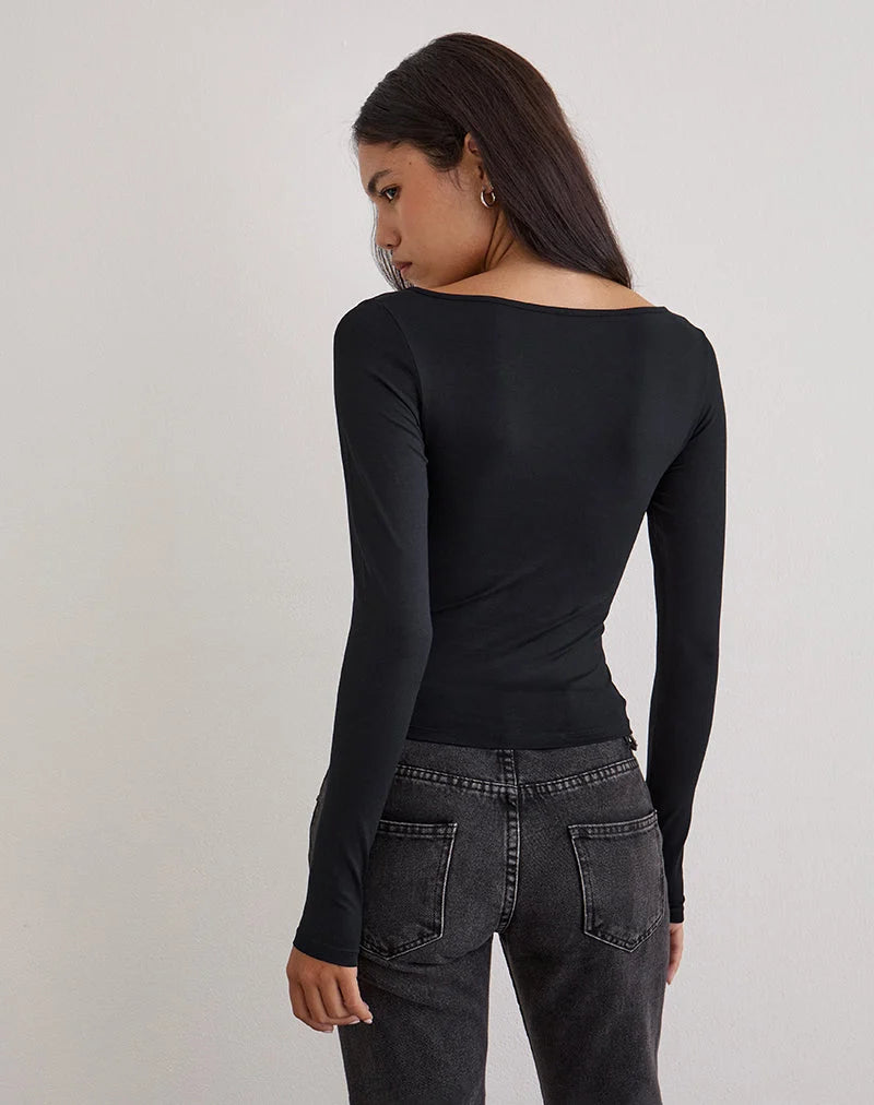Donela Top Black