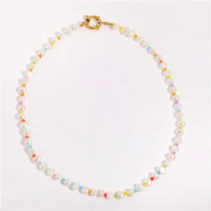 Yavari Pearl Rainbow Necklace