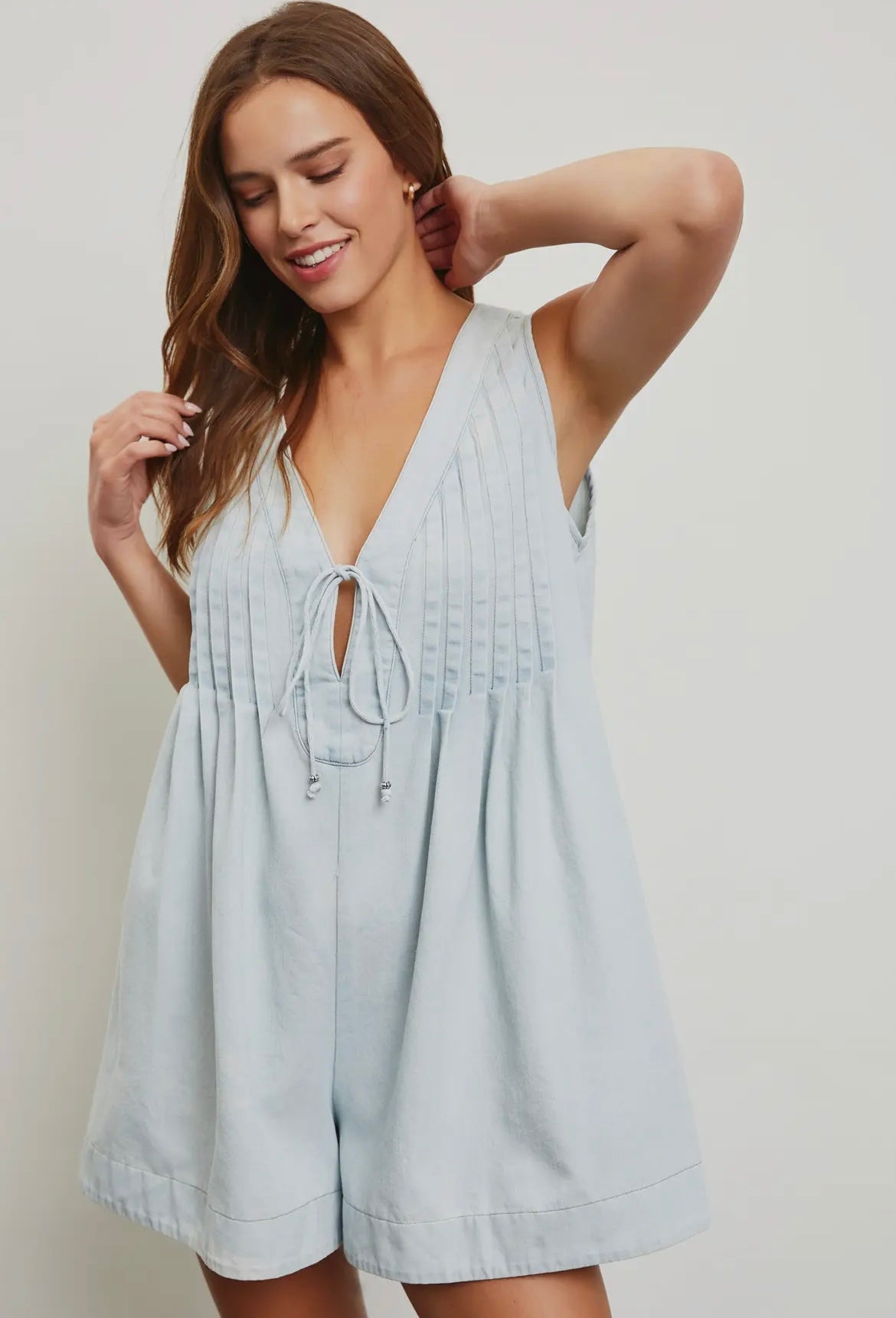 Savannah Denim Romper