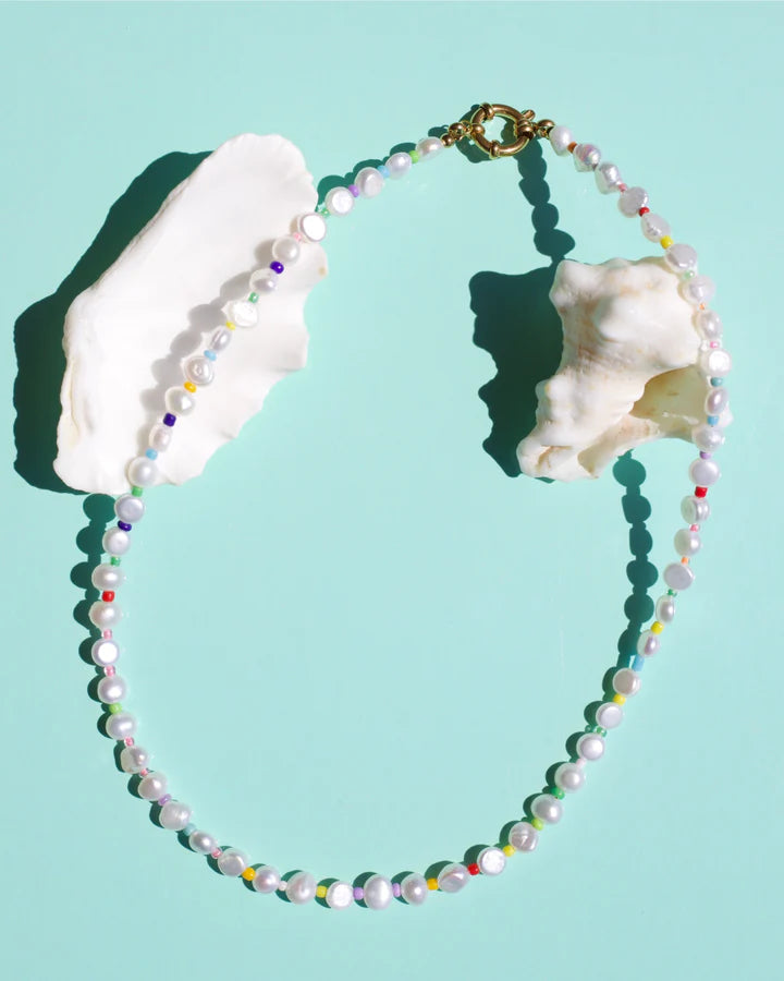 Yavari Pearl Rainbow Necklace