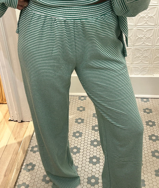 Frankie Pant Green/White