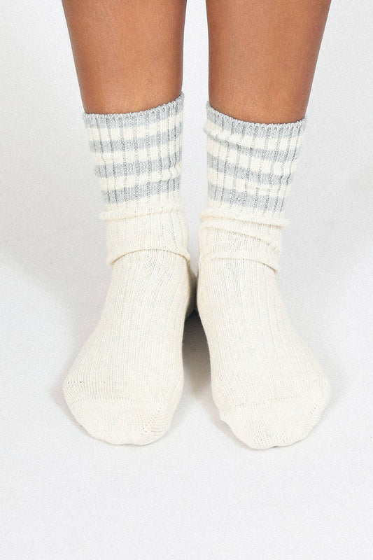 Lexi Crew Sock: Heather White