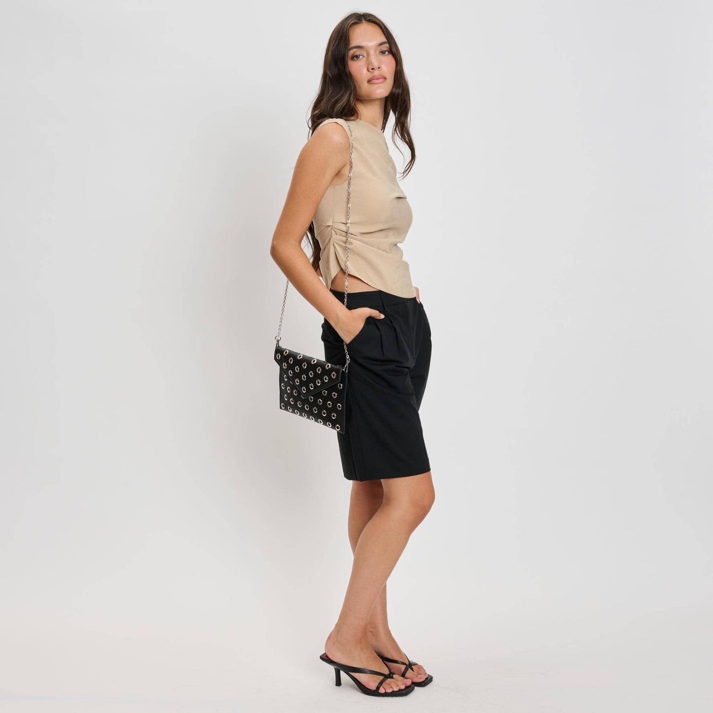 Ramona Gromet Clutch Black