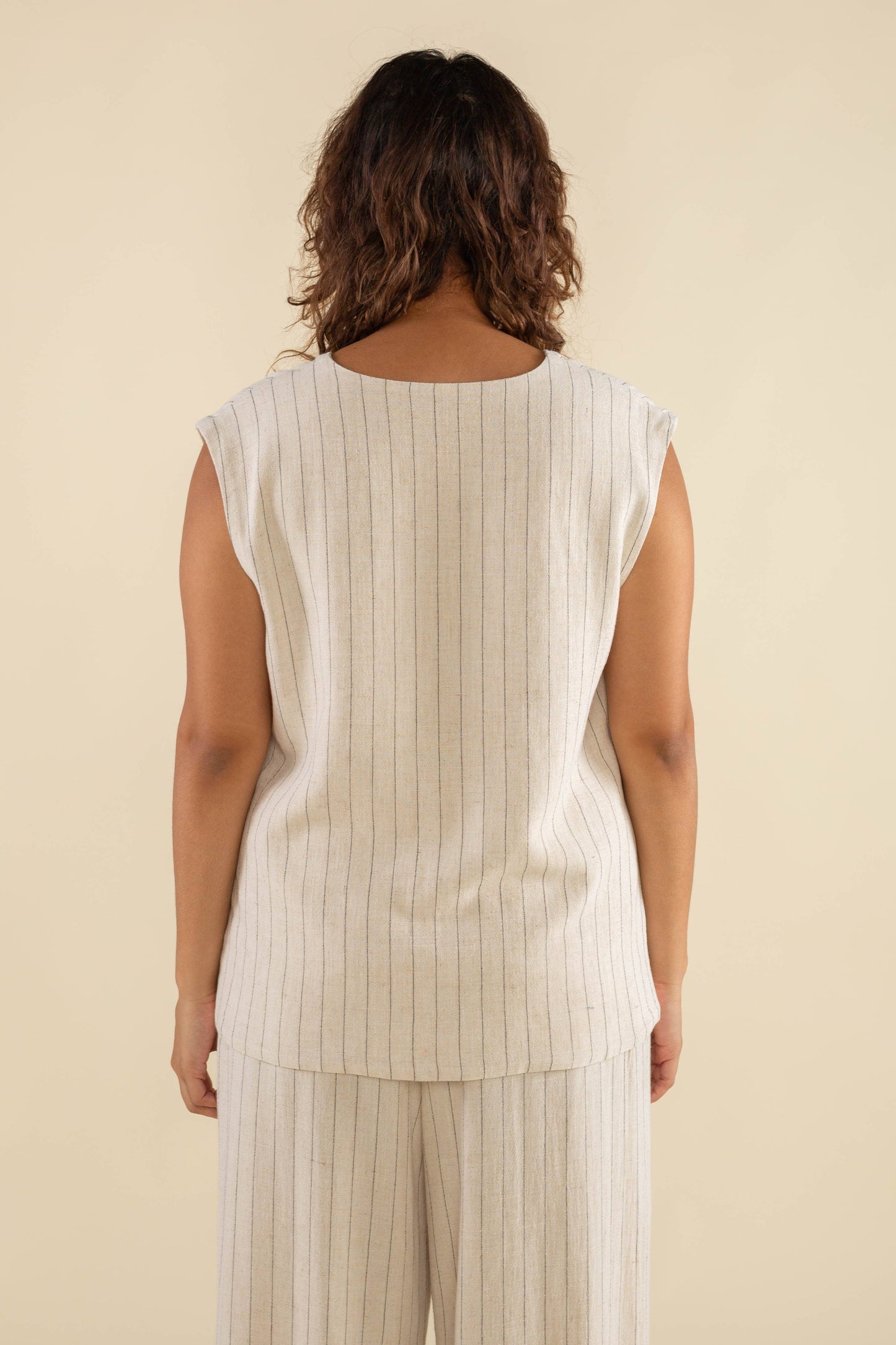 Helena Oversized Linen Vest