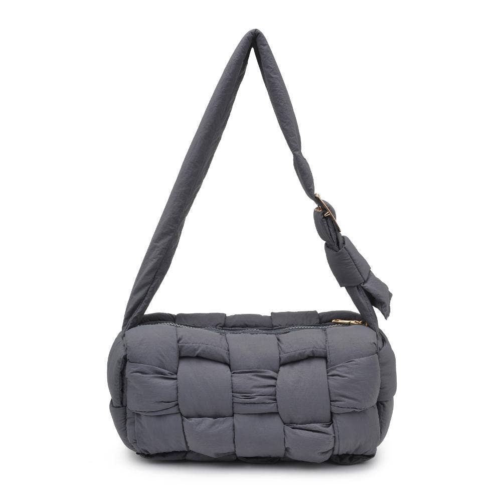 Brett Nylon Shoulder Bag Carbon
