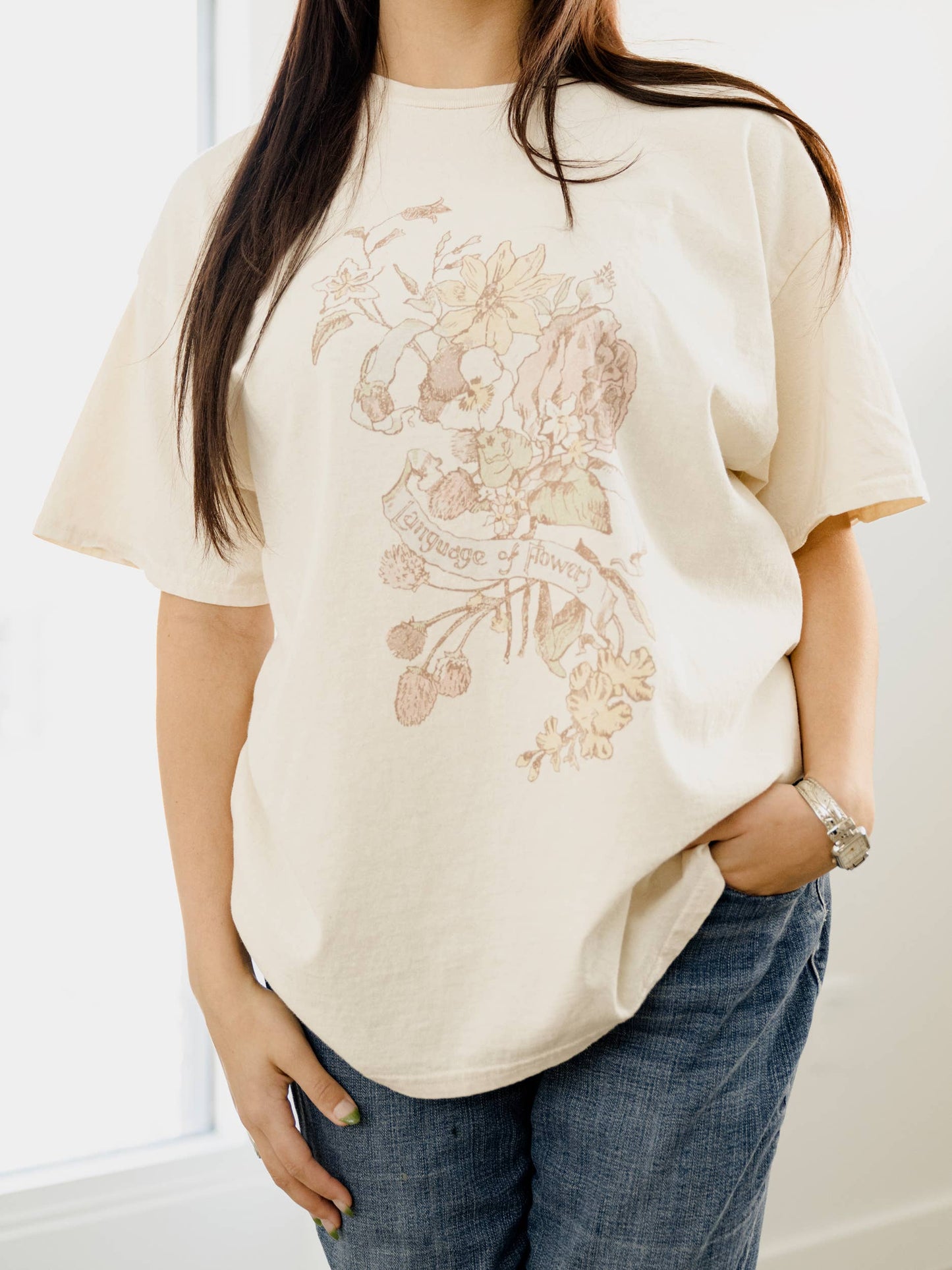Language of Flowers Thrifted Tee