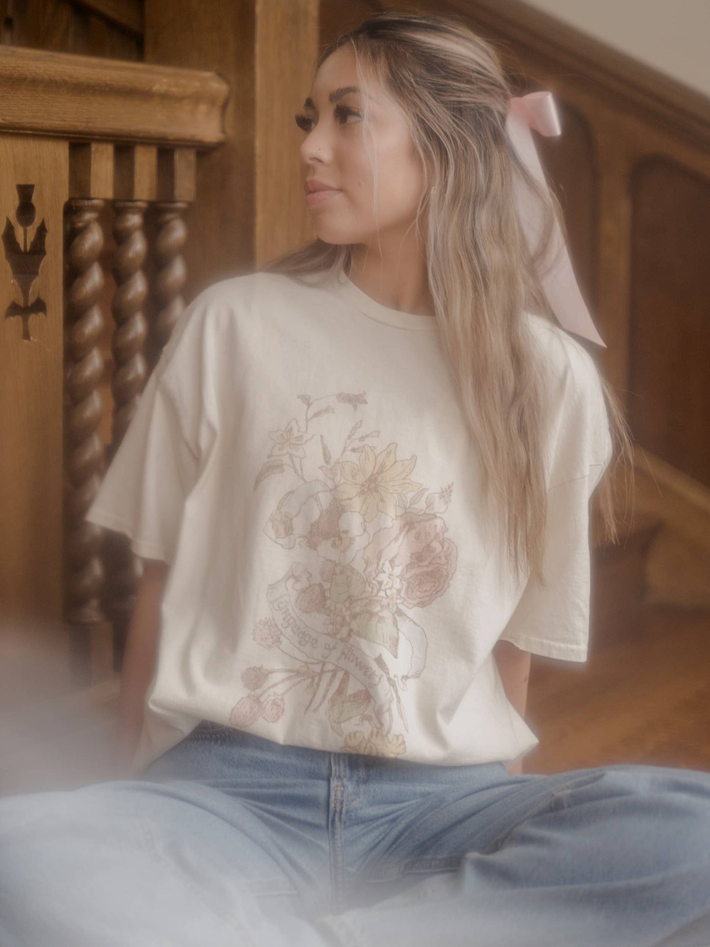 Language of Flowers Thrifted Tee