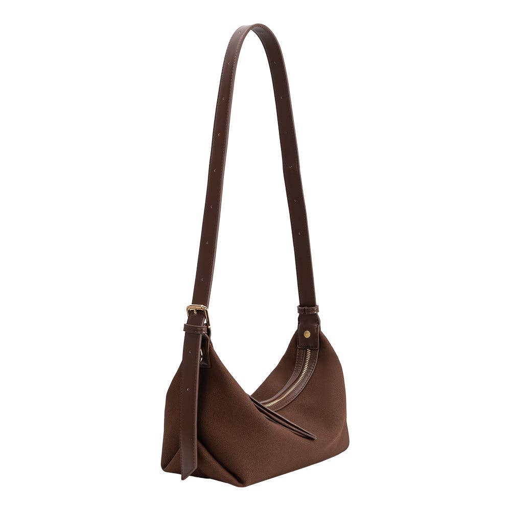 Lilith Vegan Suede Bag Brown