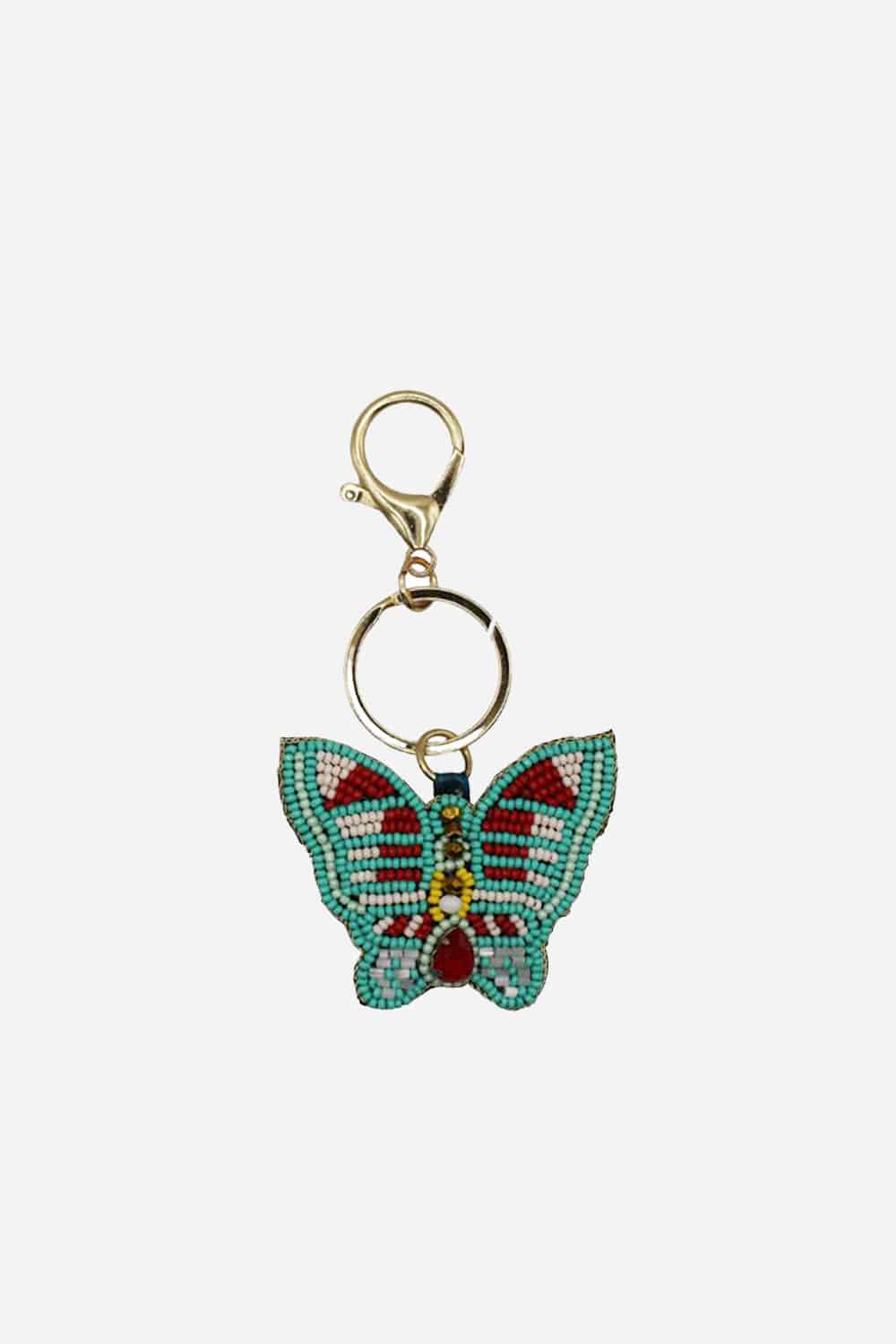 Beaded Bag Charm Butterfly