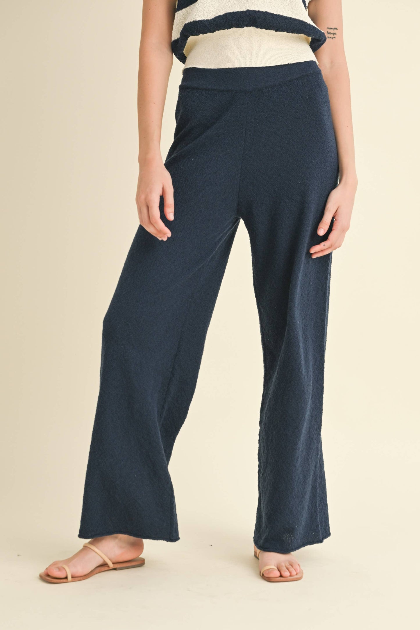 Karli Knit Pants Navy